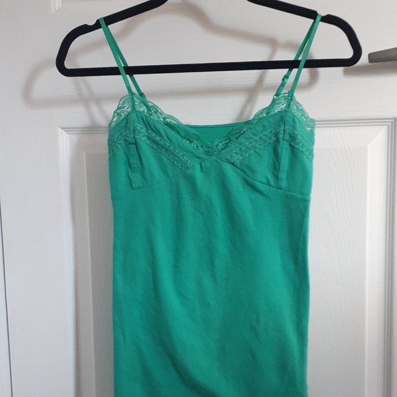 Aqua Green Lace Bustier Cami Tank Longline - Picture 7 of 8